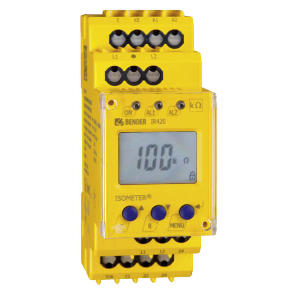 Реле контроля изоляции Bender IR420-D6-1, B91016415, Обесточенная сеть, 100...10000 Ом